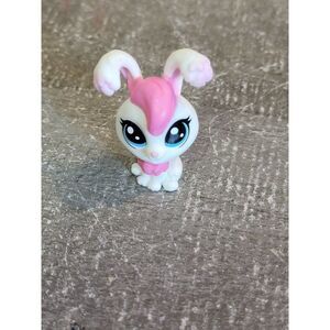 LPS pink white bunny mini Littlest Pet Shop toy figure